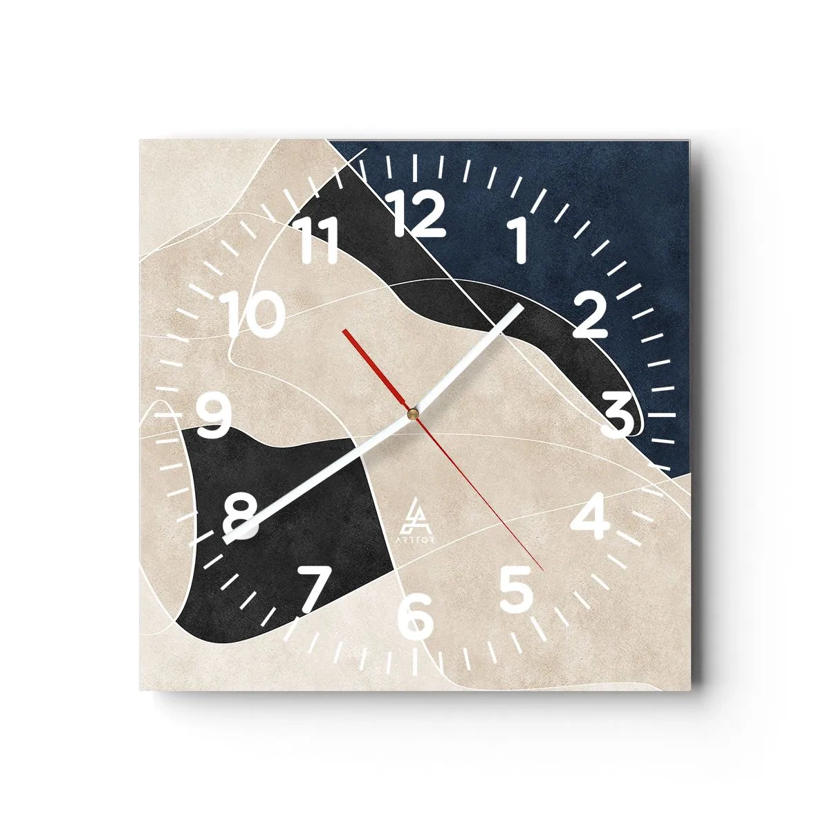 Falióra, Óra - Absztrakt kompozíció - az árnyalatok kontrasztja - 30x30 cm