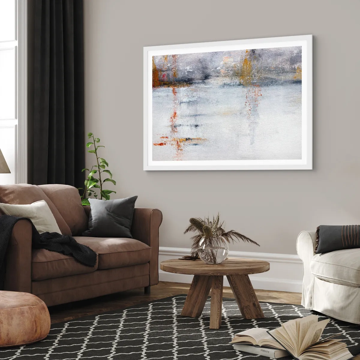 Poszter fekete keretben - A légfüggöny mögött - 91x61 cm