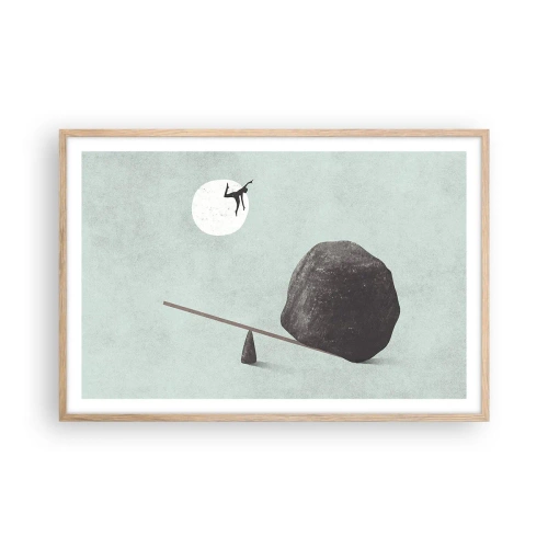 Poszter világos tölgy keretben - Valóra vált álom. - 91x61 cm