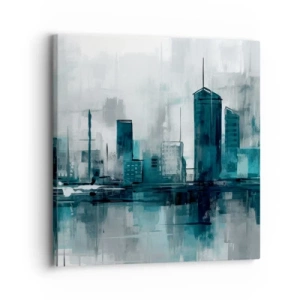 Vászonkép - Esőszínű város - 30x30 cm