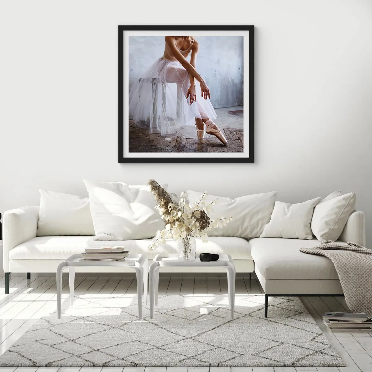 Poszter fehér keretben - Mielőtt a rámpa fényei kigyúlnak - 60x60 cm