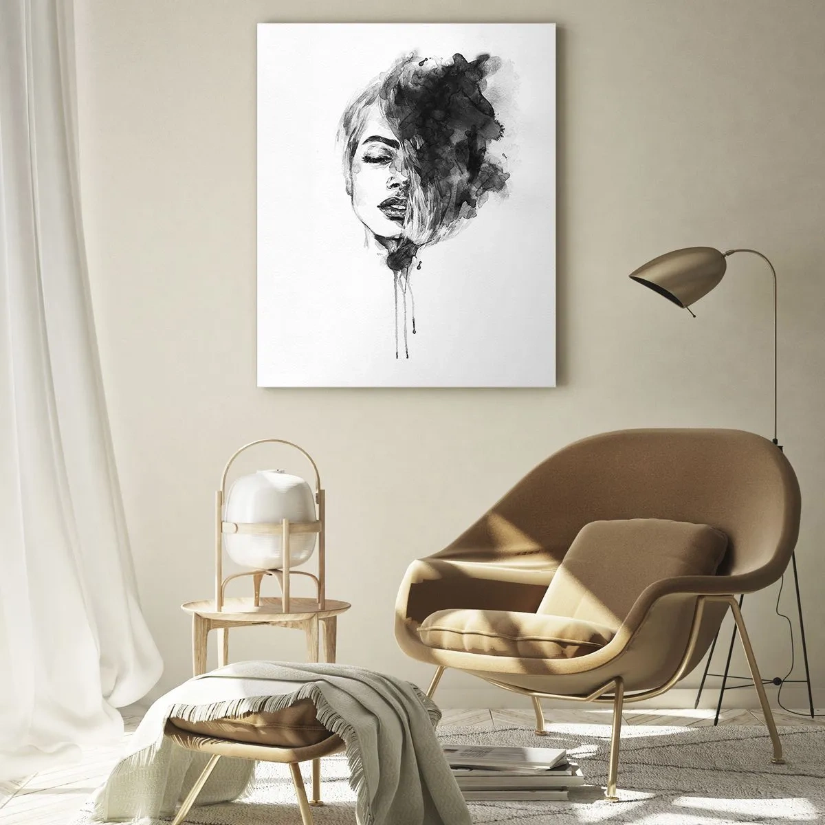 Üveg kép - Miről álmodozik egy lány - 50x70 cm