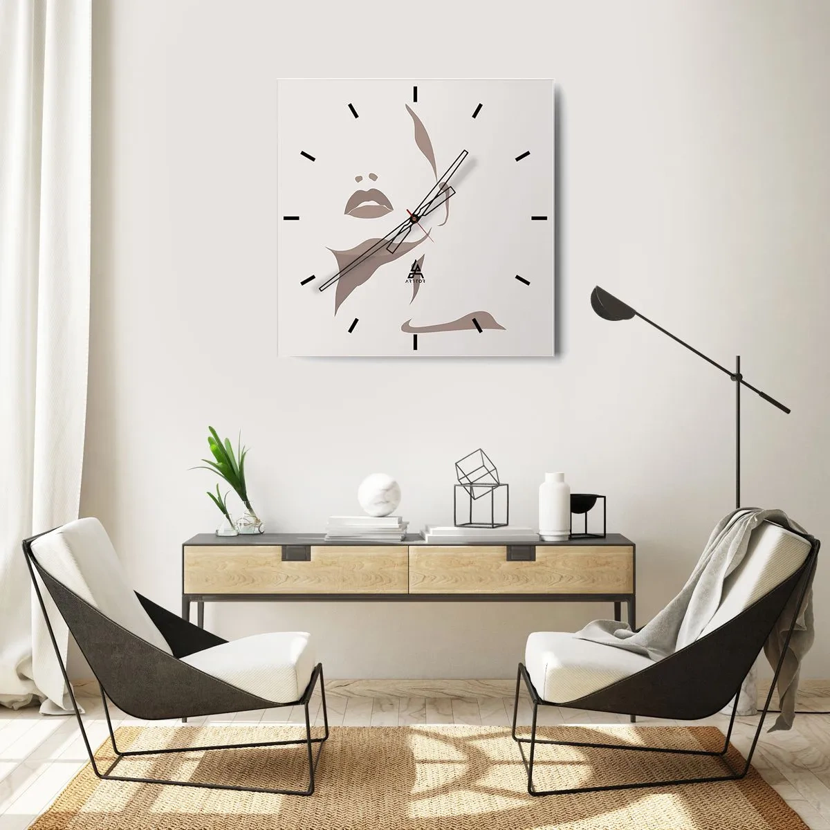 Falióra, Óra -  Fényből és árnyékból létrehozott - 30x30 cm