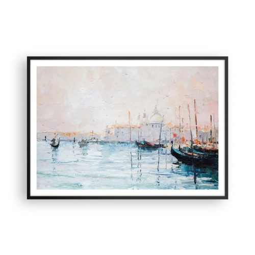 Poszter fehér keretben - A víz mögött, a köd mögött - 100x70 cm