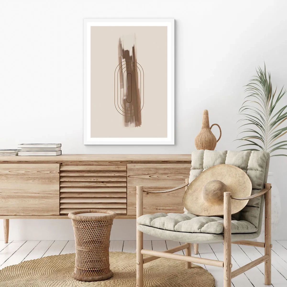 Poszter fekete keretben - Szürke fuvallat - 70x100 cm