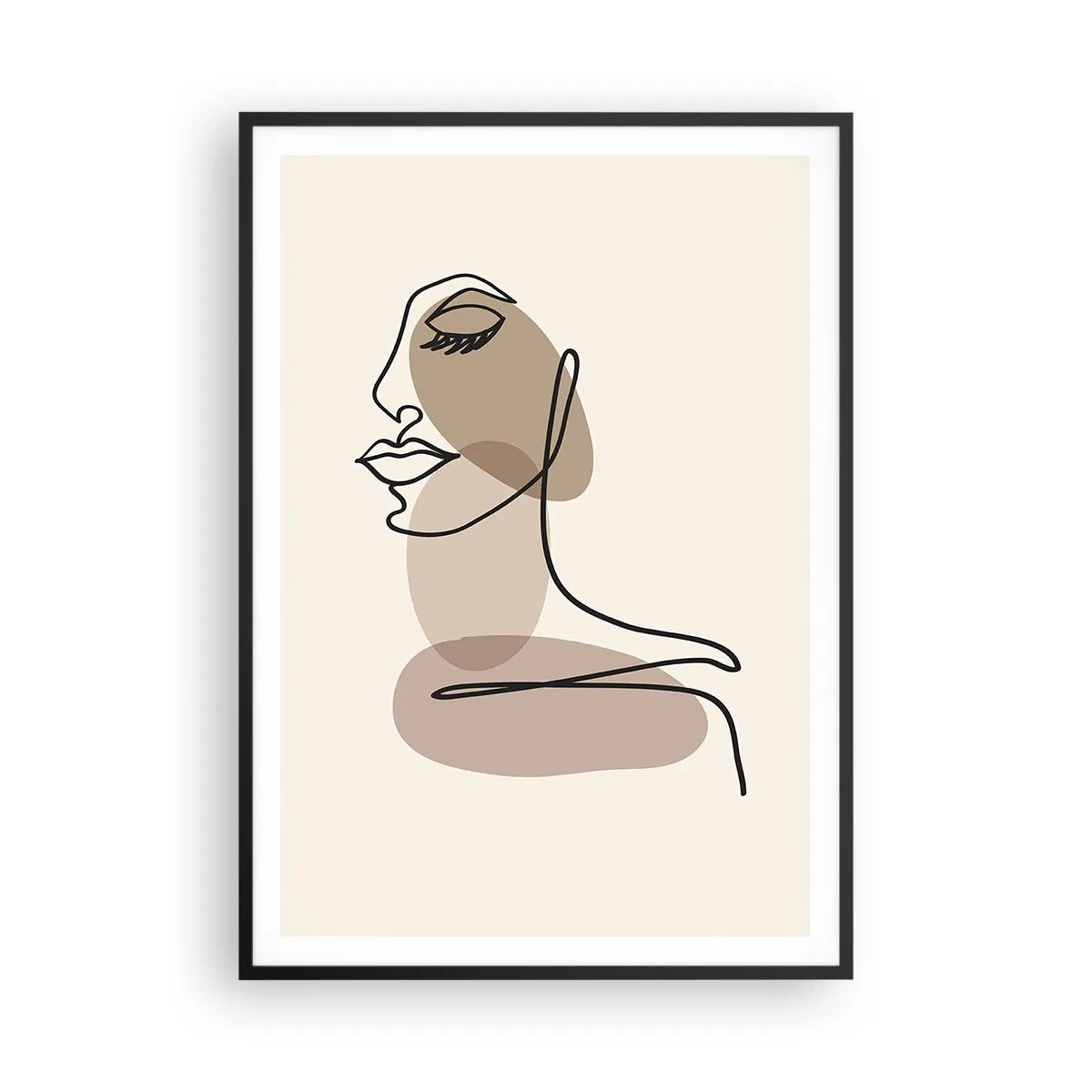 Poszter fehér keretben - Elveszve a saját hangjában - 70x100 cm