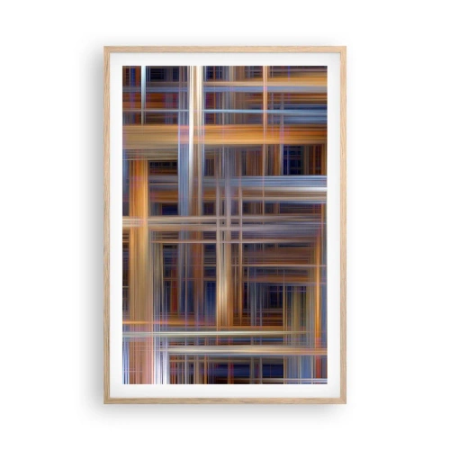 Poszter világos tölgy keretben - Fényből szőtt - 61x91 cm