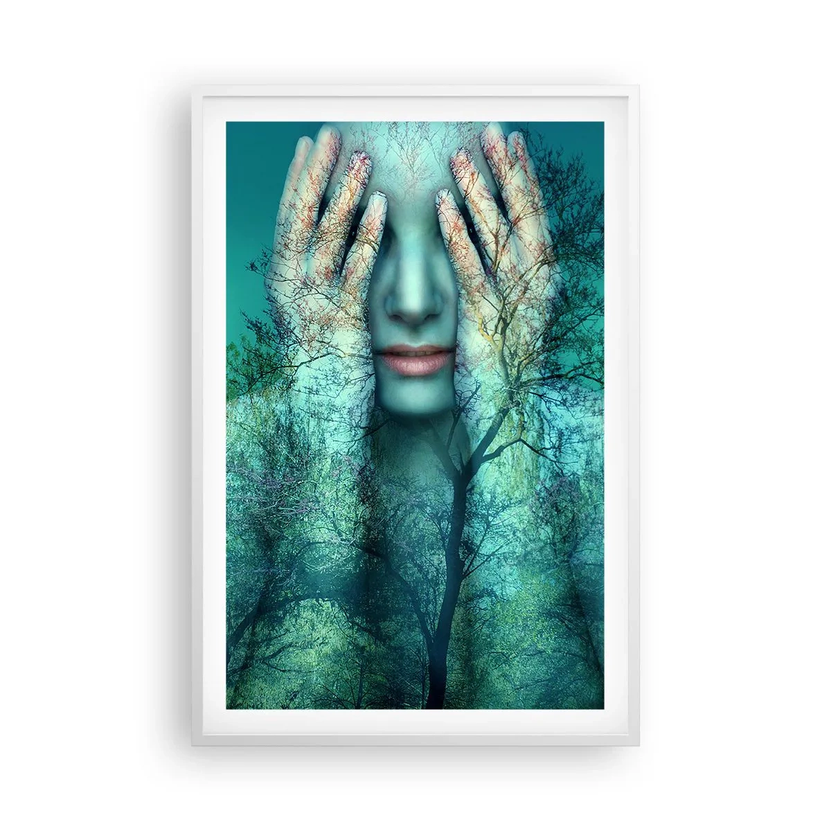 Poszter fekete keretben - Kékbe merítve - 61x91 cm