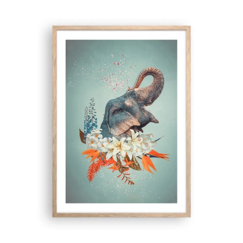 Poszter világos tölgy keretben - Az öröm üvöltése - 50x70 cm