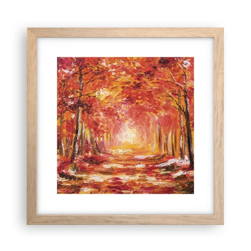 Poszter világos tölgy keretben - Rézerdő - 30x30 cm