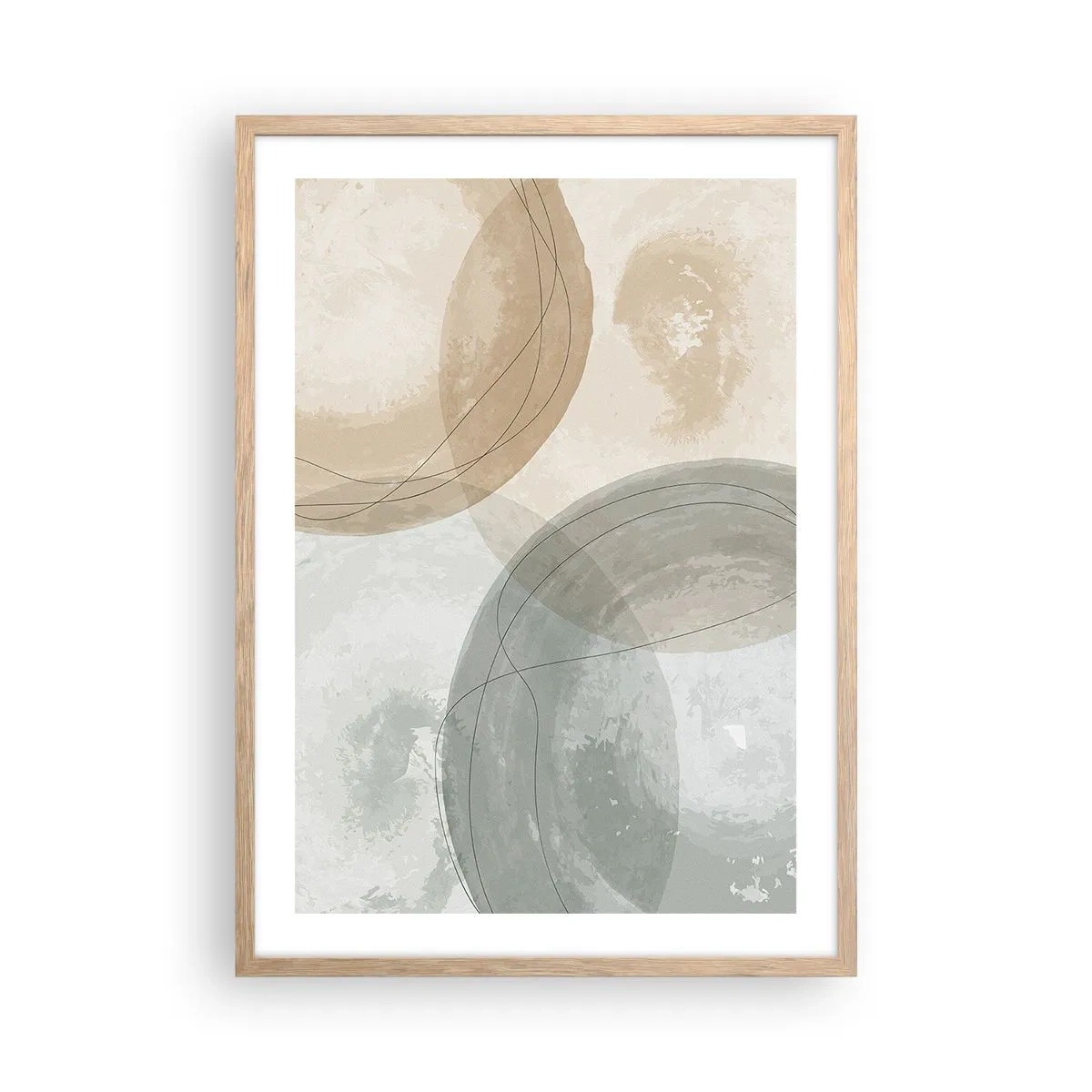 Poszter világos tölgy keretben - világok behatolása - 50x70 cm