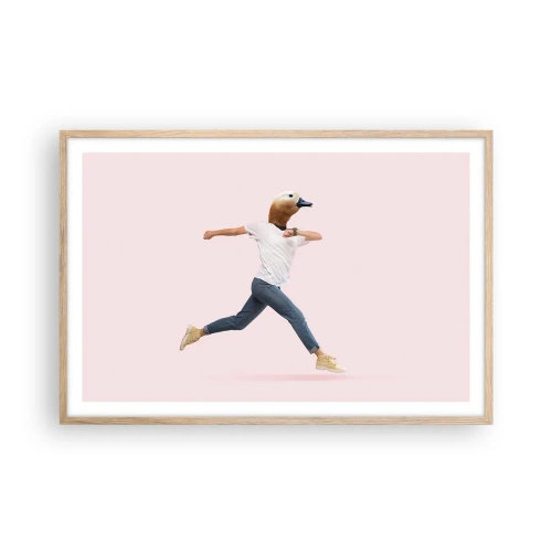 Poszter világos tölgy keretben - Egy csipetnyi abszurditás - 91x61 cm