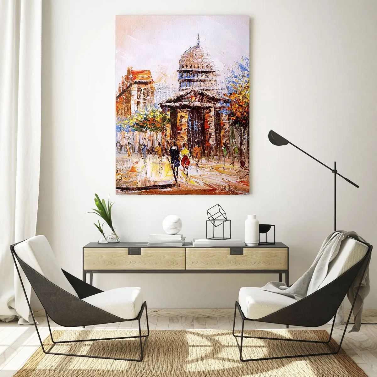 Üveg kép - Párizsi séta - 50x70 cm