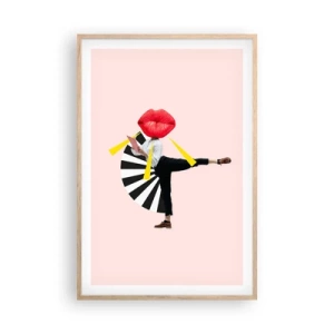 Poszter világos tölgy keretben - Szürreális pop art - 61x91 cm