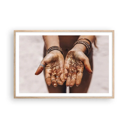 Poszter világos tölgy keretben - Ajándék neked - 91x61 cm