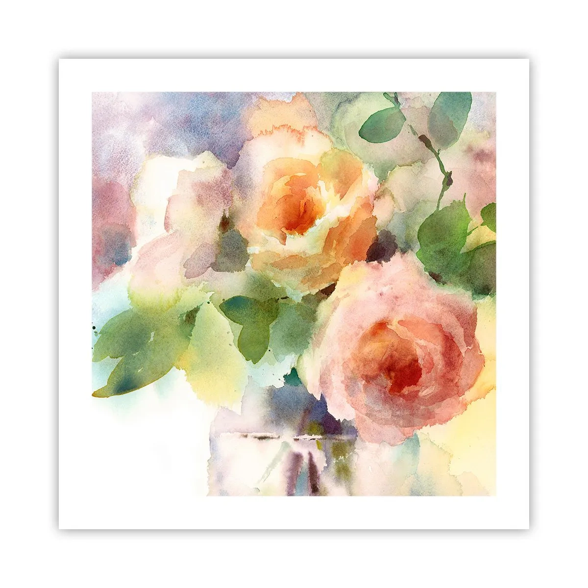 Poszter - Gyengéd, mint az akvarell - 50x50 cm