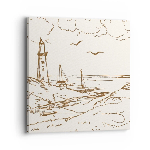 Vászonkép - A nyár emlékeinek vázlata - 40x40 cm