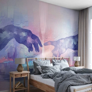 Egyedi öntapadó tapéta Deluxe Sticker - Az élet isteni szikrája - Kezek, Michelangelo, Darab