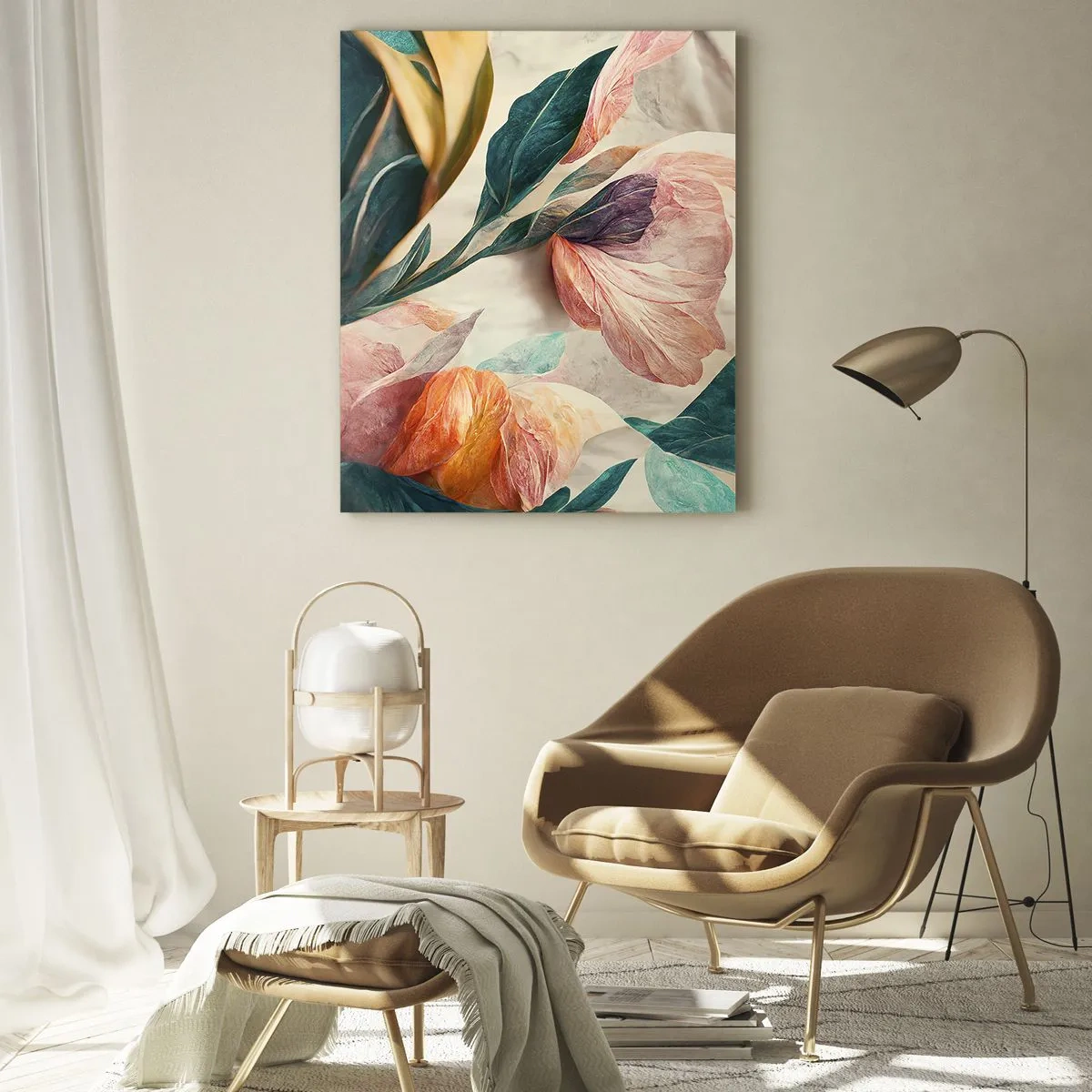 Üveg kép - A déli szigetek virágai - 70x100 cm