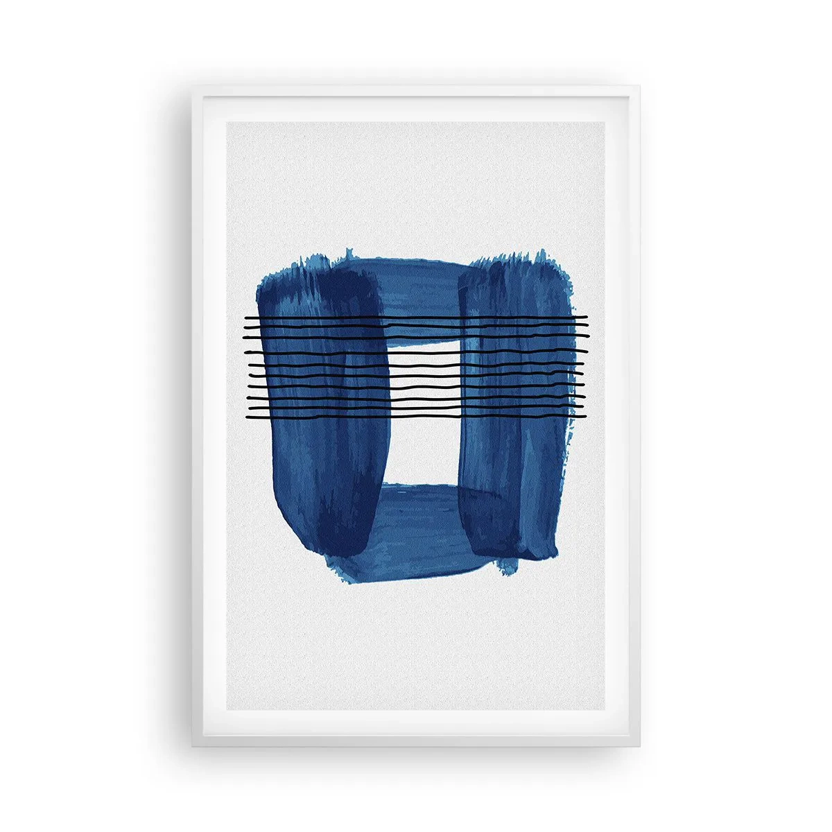 Poszter fekete keretben - Kékes-fekete - 61x91 cm