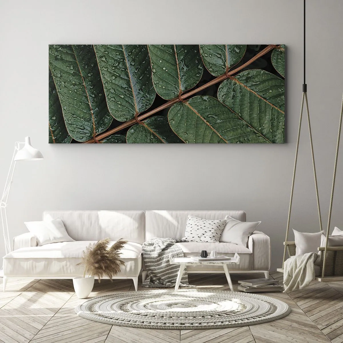Vászonkép - Zöld ritmusban - 100x40 cm