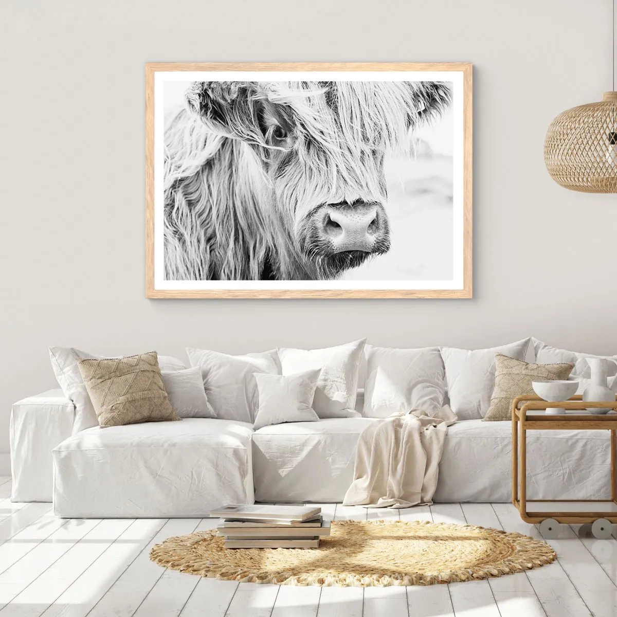 Poszter világos tölgy keretben - Skót vadság - 100x70 cm