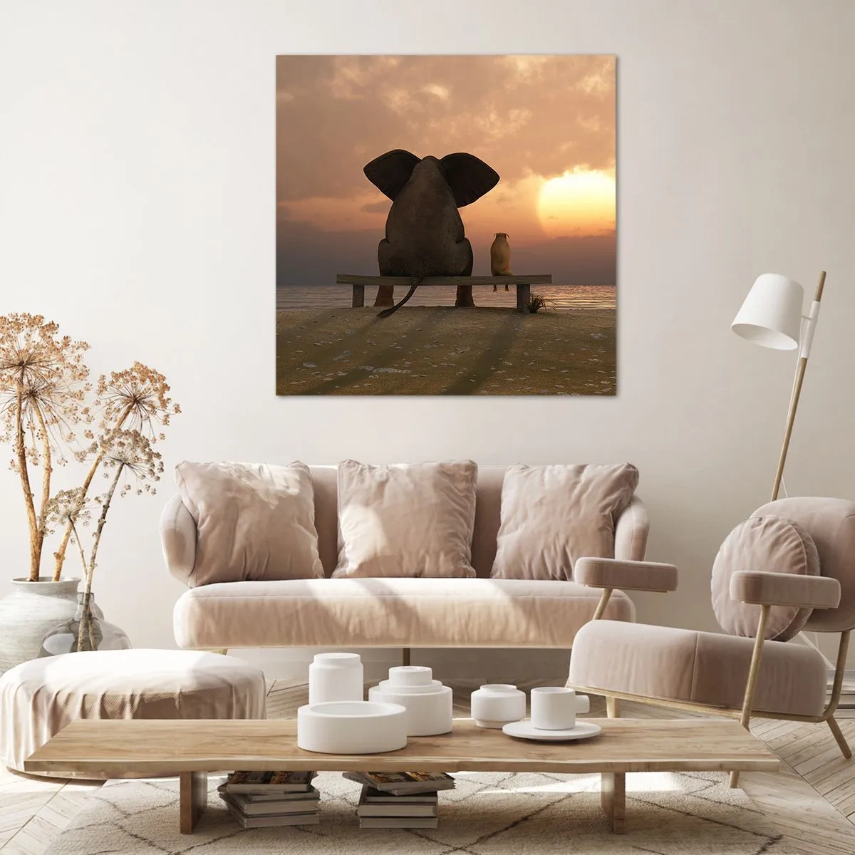 Vászonkép - Jó együtt hallgatni - 40x40 cm