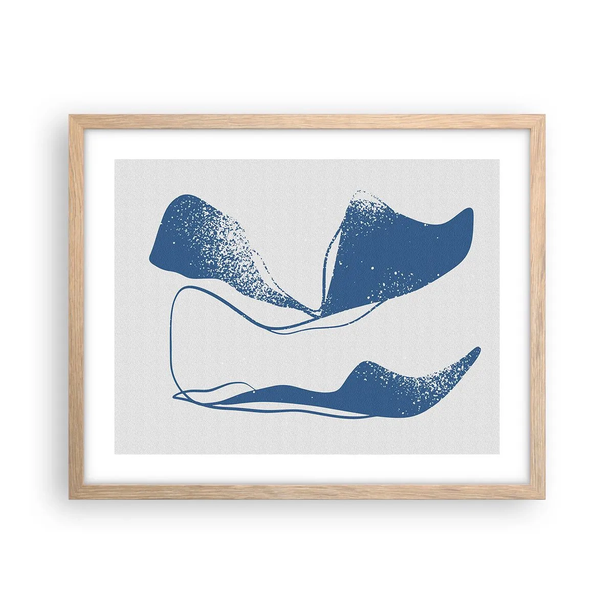 Poszter világos tölgy keretben - Szárnyas absztrakció - 50x40 cm