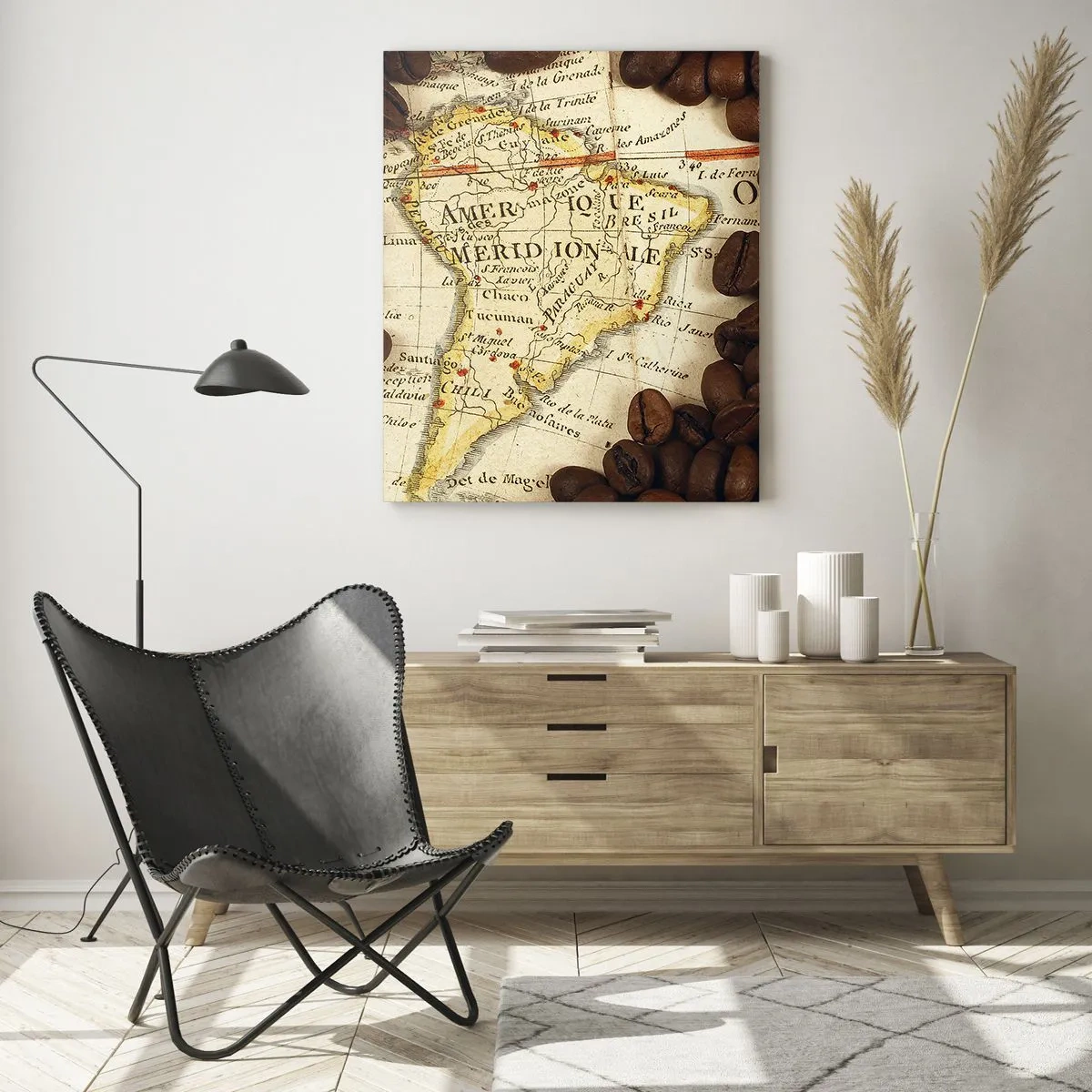 Üveg kép - Honnan származik a legjobb kávé? - 50x70 cm