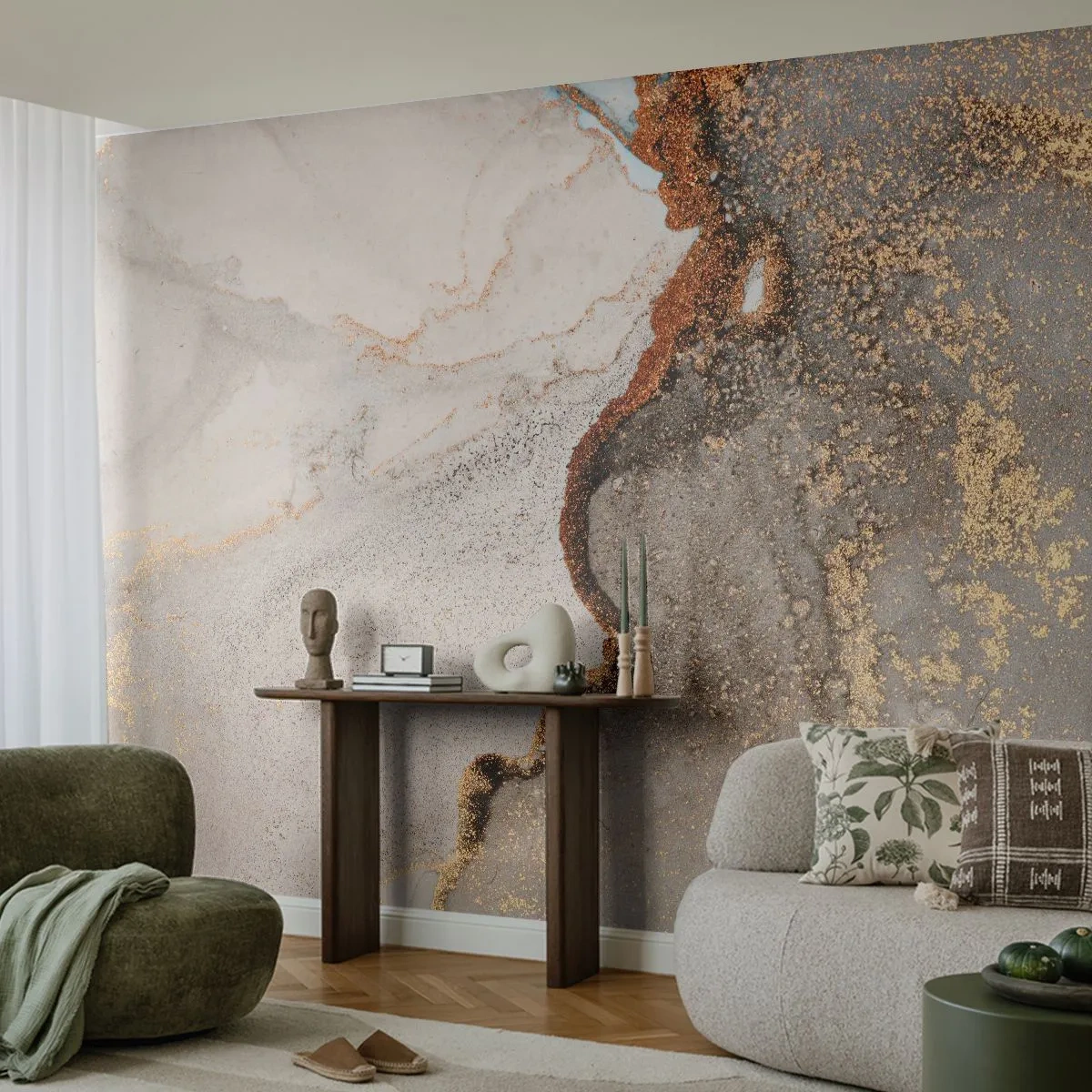 Öntapadós Fotótapéta Deluxe Sticker - A színek határán - Absztrakció, Darab, Modern művészet - 250x175 cm