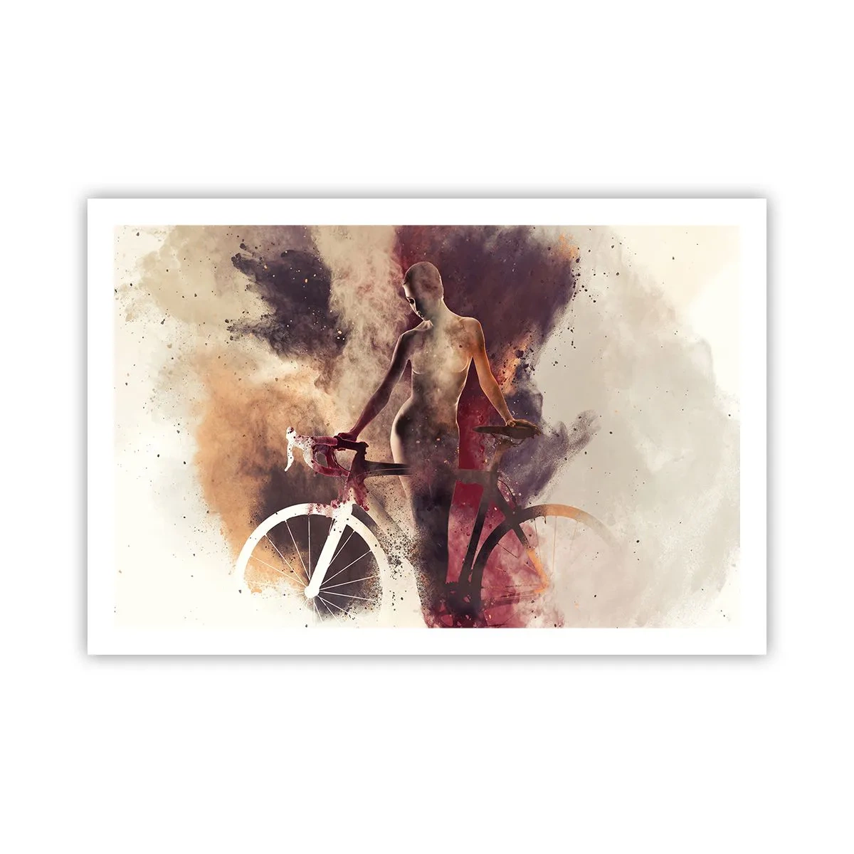 Poszter - Márvány formájú kerékpáros lélek - 91x61 cm
