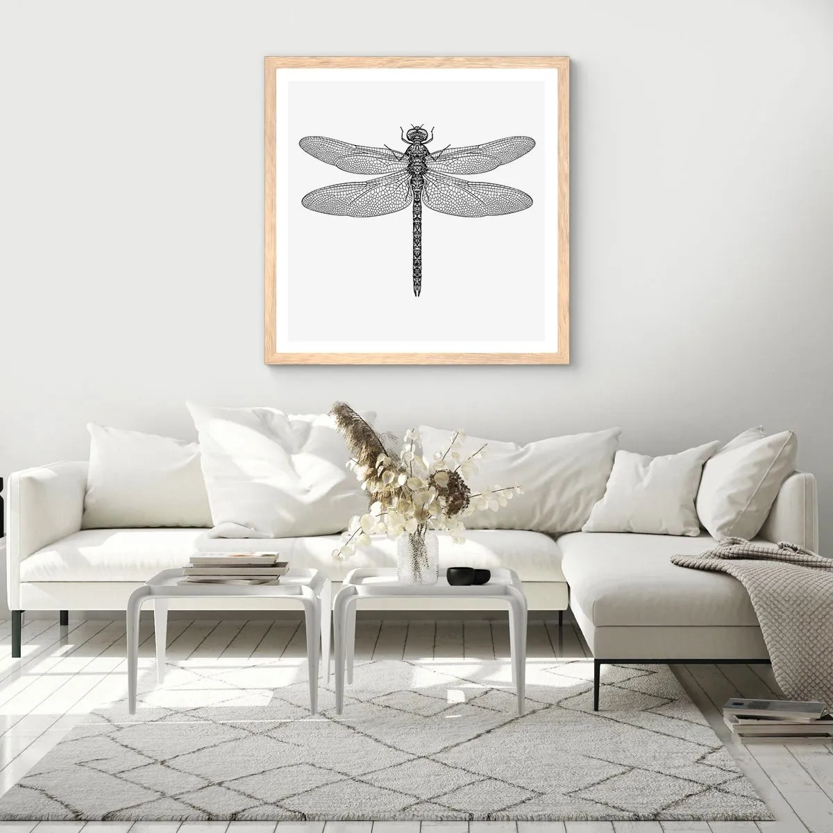 Poszter világos tölgy keretben - A természet precizitása - 30x30 cm