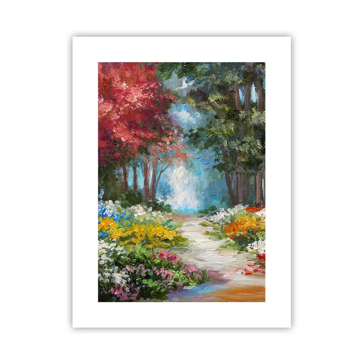Poszter - Erdei kert, virágos erdő - 30x40 cm