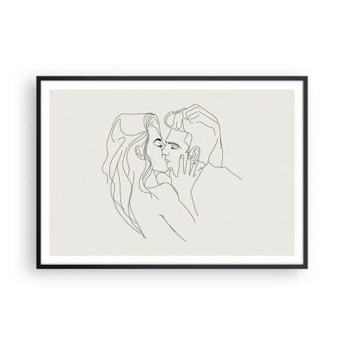 Poszter fehér keretben - Összegabalyodva az érzésben - 100x70 cm