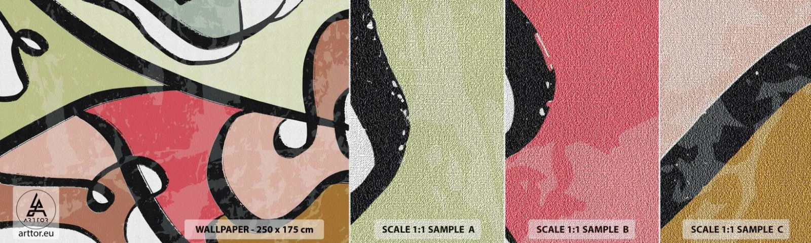 Fotótapéta Minta Premium Canvas - Pirouettek a színek között - Absztrakció, Darab, Modern - 100x30 cm