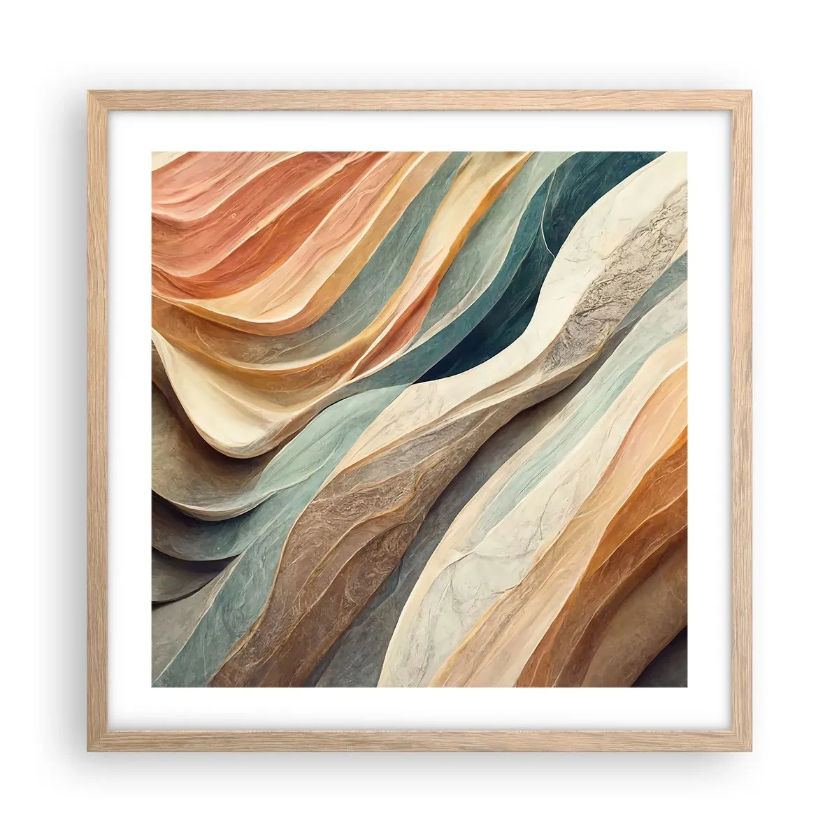 Poszter világos tölgy keretben - Változás előtti pillanat - 50x50 cm