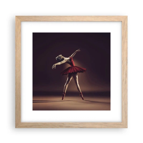 Poszter világos tölgy keretben - Egy prima balerina - 30x30 cm