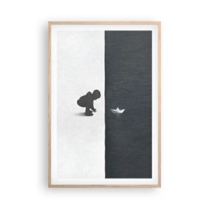 Poszter világos tölgy keretben - Nagy utazás - 61x91 cm