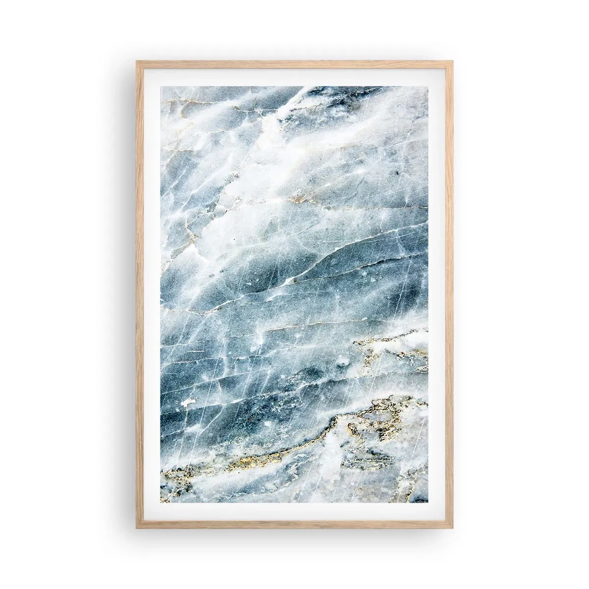 Poszter világos tölgy keretben - Jégvilág - 61x91 cm