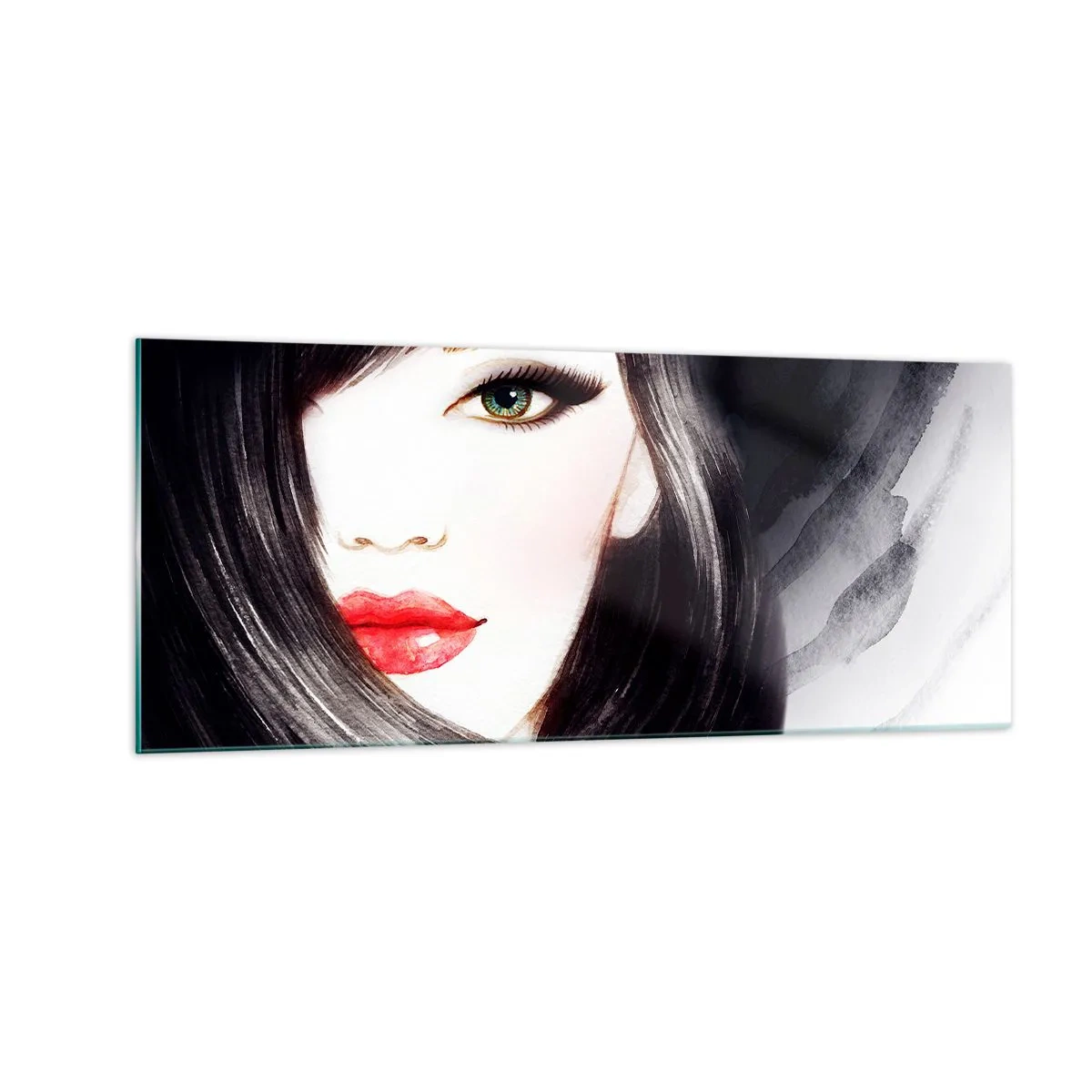 Üveg kép - Zafír tekintet - 100x40 cm