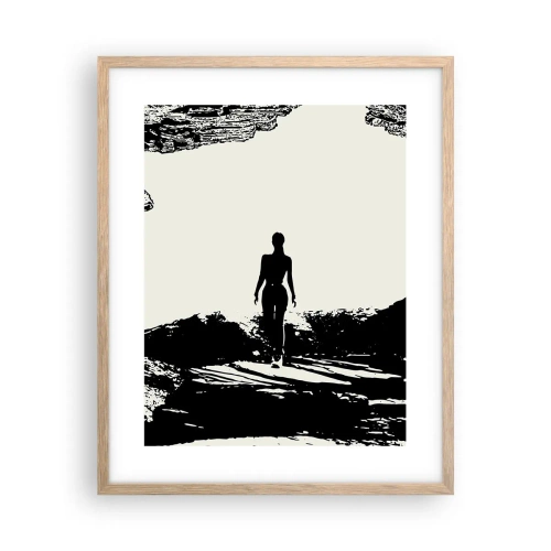 Poszter világos tölgy keretben - Egy új pillantás - 40x50 cm