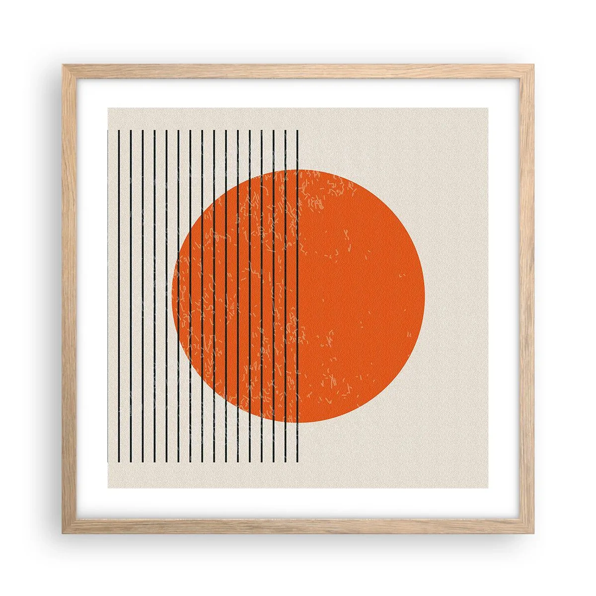 Poszter világos tölgy keretben - Mindig a nap - 50x50 cm