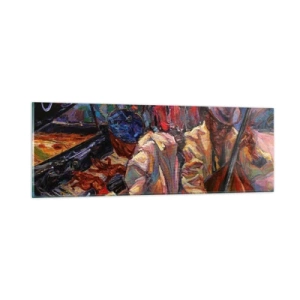 Üveg kép - Egy ritmusban - 90x30 cm