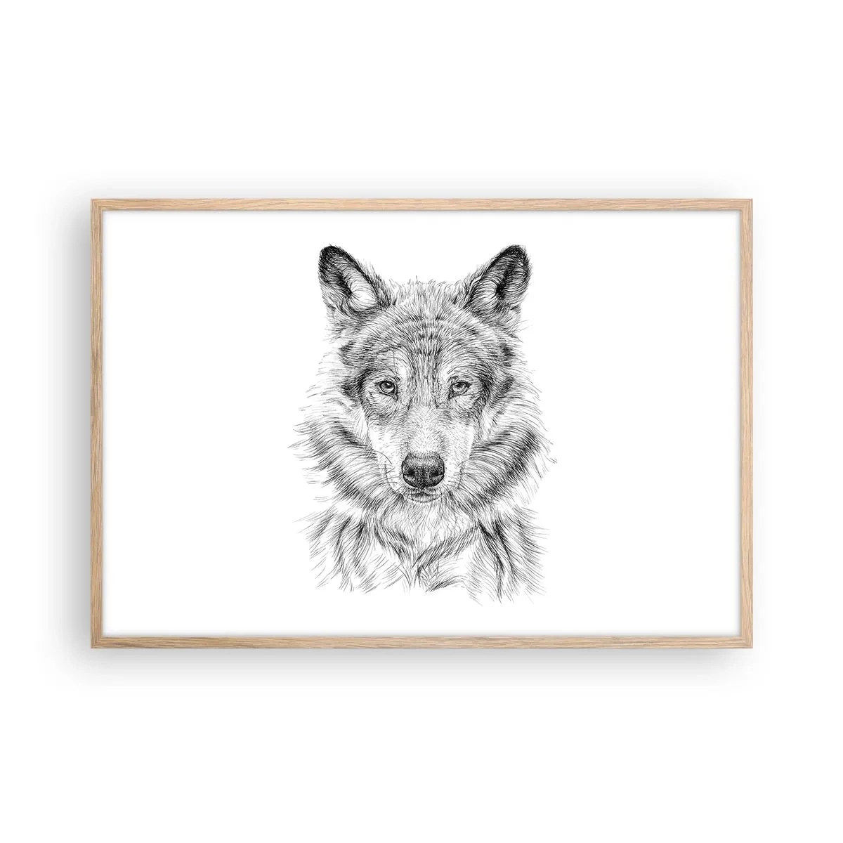 Poszter világos tölgy keretben - Született vezető - 91x61 cm