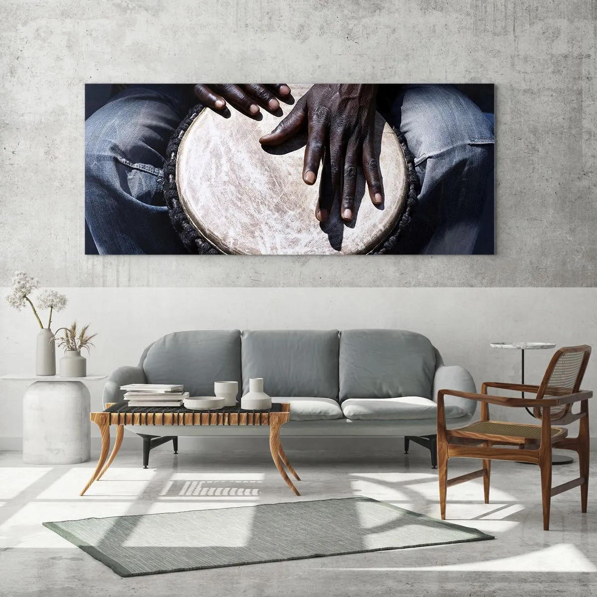 Üveg kép - Élj a saját ritmusodban - 100x40 cm