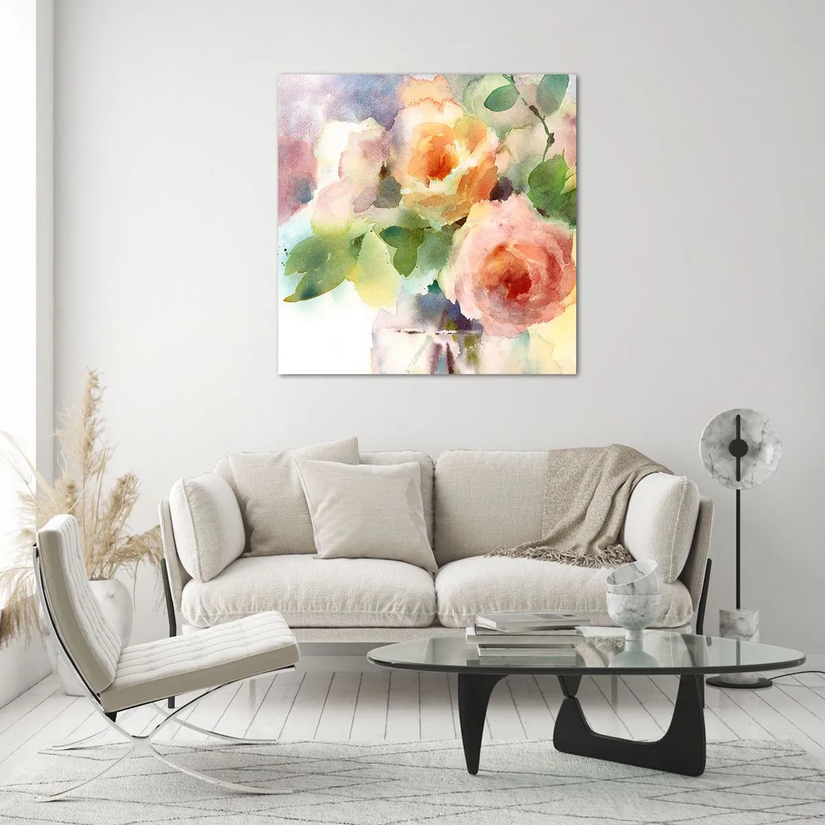 Üveg kép - Gyengéd, mint az akvarell - 40x40 cm