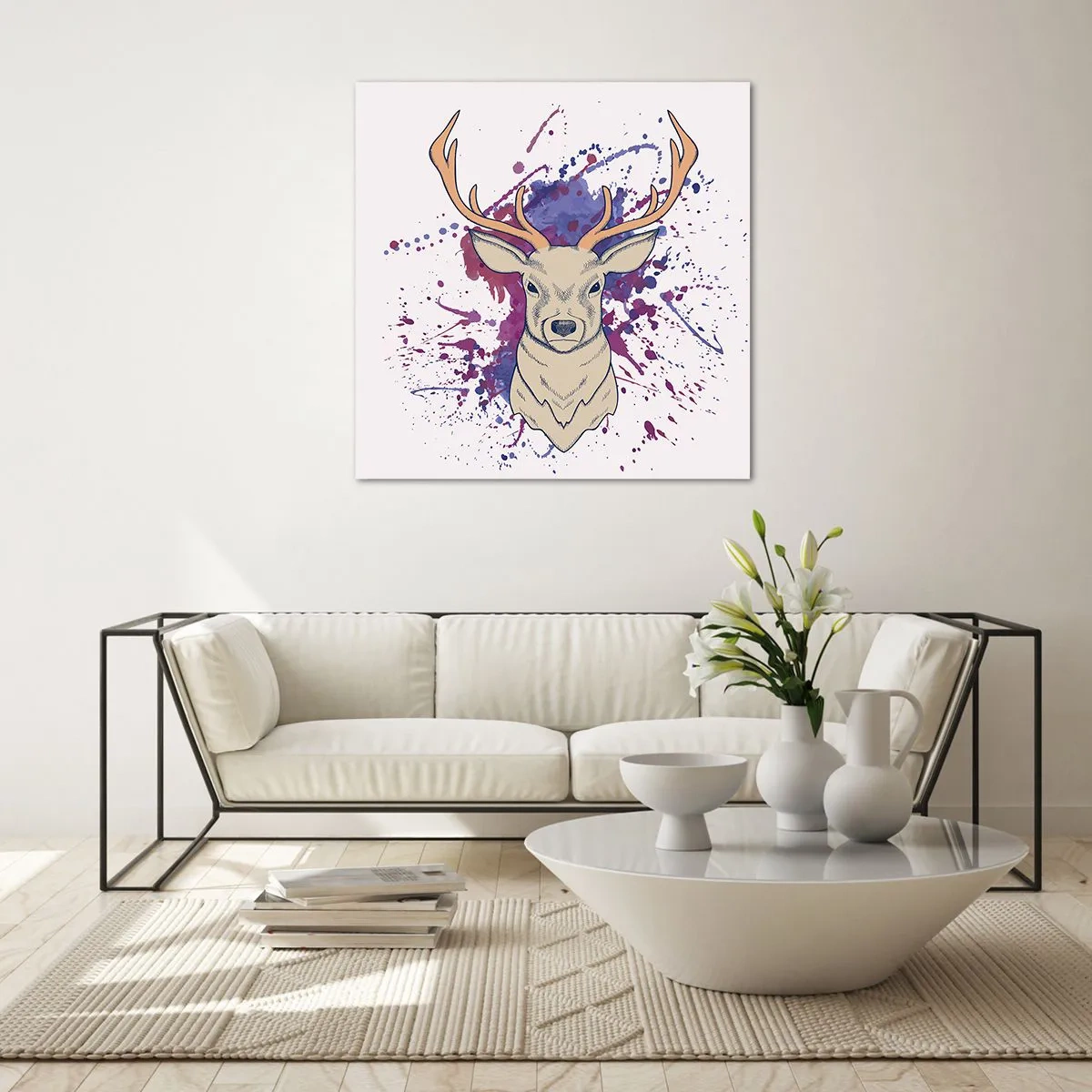 Üveg kép - Bátorság és egyensúly - 50x50 cm