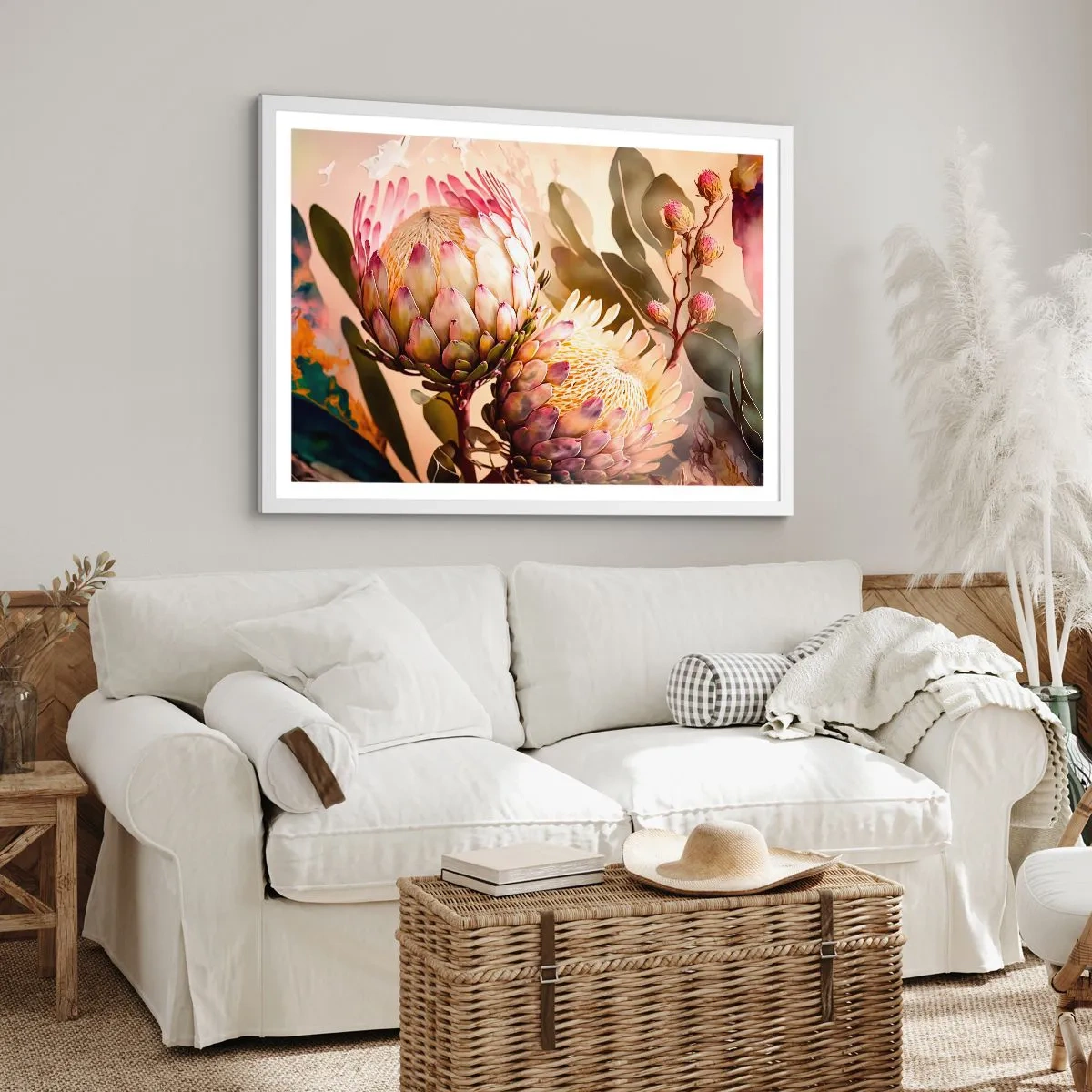 Poszter fekete keretben - Gyengéden átölelve - 100x70 cm