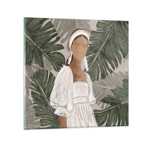 Üveg kép - Egzotikus portré - 30x30 cm