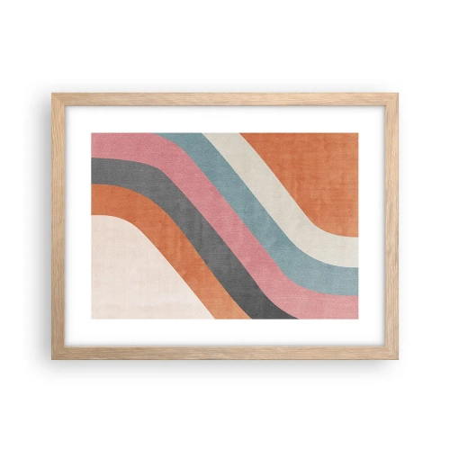 Poszter világos tölgy keretben - Diagonális kompozíció - mozgás - 40x30 cm